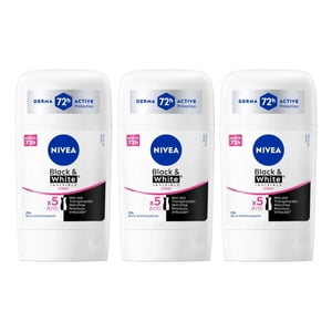 Nivea Black Clear Barra Antitranspirante 50Ml X3
