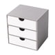 thumbnail image 2 of 1:12 Armario Para Casa De Muñecas Decoración Para Casa De Muñecas Archivador De Escritorio En Miniatura Cajón Gris Y Blanco, 2 of 5