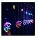thumbnail image 1 of Guirnaldas Cortina Solar Led 120 Led Luna Estrellas 3m Multicolor, 1 of 2