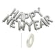 thumbnail image 2 of Pancarta De Globos De Feliz Año Nuevo Para Puerta De Entrada De Casa Interior Y Exterior, Color Plateado, 2 of 4