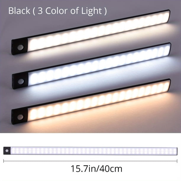 1pc LED Motion Sensor Cabinet Light, Under Counter Closet Lighting, Wireless Magnetic USB Rechargeable Kitchen Night Lights, Battery Powered Operated Light For Wardrobe Closets Cabinet Cupboard Stair
