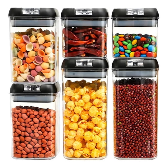 Pinkbuy - Frascos Hermeticos 6pcs Organizador Despensa Condimentero