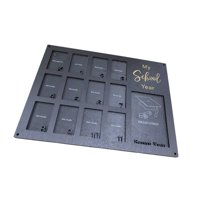 Magideal - Años Escolares Marco De La Imagen Foto De Pared Collage Múltiple Apertura 13 Fotos Marco De Foturación De Acomación Del Cologo De Madera Para Estudio Negro