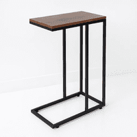 Klik Muebles - Mesa Lateral Moderna Con Marco Metálico