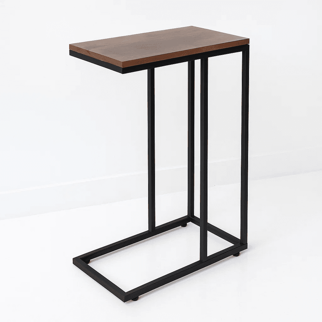 Klik Muebles - Mesa Lateral Moderna Con Marco Metálico