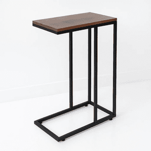 Klik Muebles - Mesa Lateral Moderna Con Marco Metálico