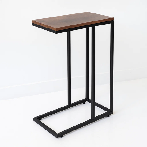 Klik Muebles - Mesa Lateral Moderna Con Marco Metálico