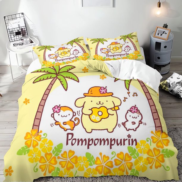 Duvet Cover Pompompurin Needlework Quilt Cover Single Bed Double Bed King Size Pillowcase Quilt Cover Multi-piece Set