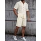 thumbnail image 1 of Conjunto Hombre 2 Piezas Short Camisa Textura Tendencia Urbana 0279, 1 of 3