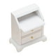 thumbnail image 2 of 1/12 Escala Casa De Muñecas Mesita De Noche Soporte De Almacenamiento Modelo De Madera Para Dormitorio Blanco, 2 of 5