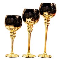 Genérico - Juego 3 Portavelas Decorativo Candelabro Moderno Copas Jhn