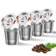 thumbnail image 1 of K‑Cups FAQQMCVY Pack de 4 reutilizables de acero inoxidable, 1 of 7