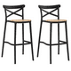 thumbnail image 1 of Pack 2 Taburetes Crossback Danubio Piso de Bar o Terraza 66cm Negro, 1 of 6