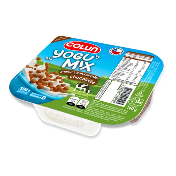 Yoghurt+Cereal Yogumix Sabor Vainilla + Cereal Chocolate, 140 g