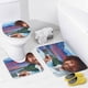 thumbnail image 4 of Bob Ross La alegría de pintar-theme 4-Piece Shower Curtain Set with Rugs, Waterproof Bathroom Decor Set Includes Bath Mat, U-Shaped Rug, Toilet Lid Cover and Curtain with Hooks, 4 of 6