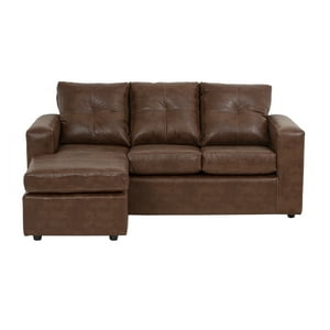 Muebles América - Seccional Emilia Cuero Sintetico Caramelo
