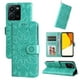 thumbnail image 4 of Funda tipo cartera FOXDOCK para Vivo Y35 4G , diseño girasol en relieve, cuero PU, cierre magnético, soporte y tarjetero, 4 of 5