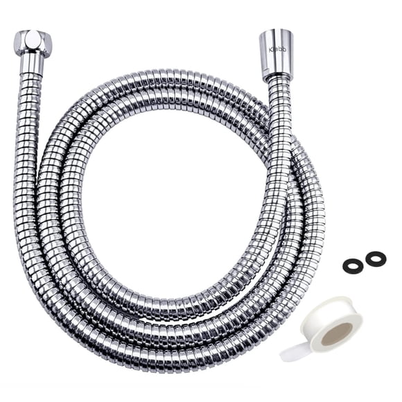 Klabb Manguera de Ducha Portátil de 59 Pulgadas/150 cm de Acero Inoxidable, Flexible y Duradera, con Inserto de Latón y Tuerca