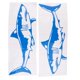 thumbnail image 4 of 2 piezas calcomanía de pegatina de tiburón para el camión del coche gráfico de barco de pesca de kayak azul, 4 of 5