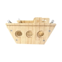 Magideal - Hamaca De Madera Para Chinchilla, Jaula Para Hámster, Columpio, Juguete Resistente Y Versátil, Cuna Colgante De Madera, Decoración Para Conejos, Jerbo