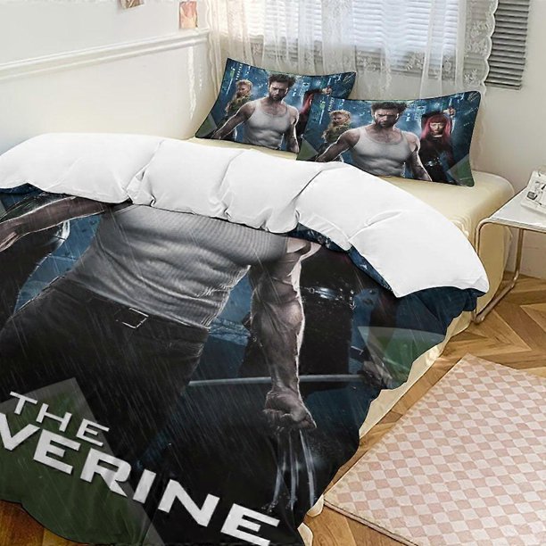 Wolverine Bedding Comforter Se, 3-Piece Bedding Set Soft Wa Bed Set for Bedroom All Season