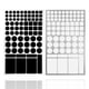 thumbnail image 1 of Stickers bloqueadores de luz JIEHENG, 2 hojas, blanco y negro, 1 of 7