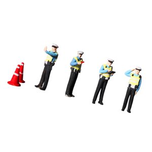 Bothyi - Figuras De Policía De Tráfico En Miniatura Escala 1/64 Para Coleccionables De Decoración De Escenas Diy