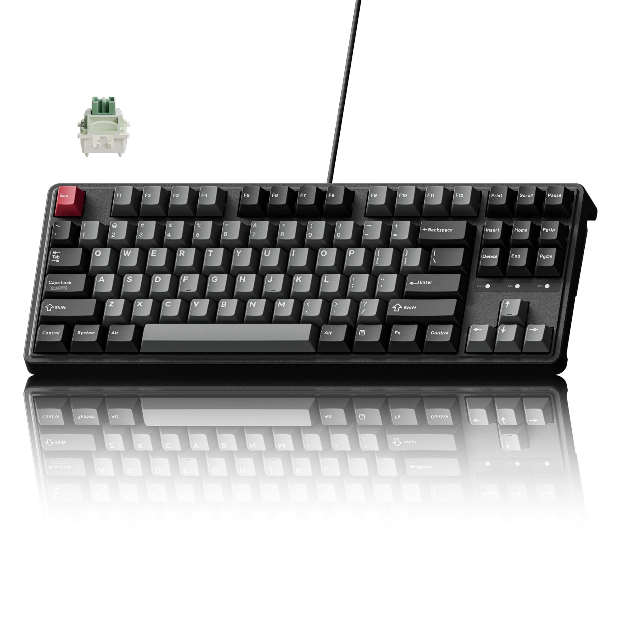 Teclado Keychron C3 He Tkl Mecánico Cableado Rgb Mac/win/lin