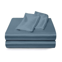 Genérico - Pack 2 Juegos Sabana 1.5 Plaza Homey Azul Liso