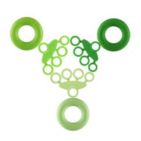 Ioensy - Silicona Hand Gripper Ejercitador Fitness Finger Strengthener Rock Climber Green