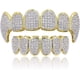 thumbnail image 1 of Grillz bucal para tus dientes, chapado en oro de 18 quilates, con circonita cúbica de lujo, con diamantes simulados, con barras de moldeo adicionales incluidas, para hombres y mujeres, piedras precios, 1 of 7