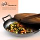 thumbnail image 2 of Wok Nutrichef de hierro fundido presazonado de 5,8 litros con tapa, 2 of 7
