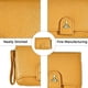 thumbnail image 3 of Cartera de mano de piel sintética de gran capacidad con cremallera para mujer, porta teléfono, bolso de mano de viaje, bolso de mano, 3 of 5