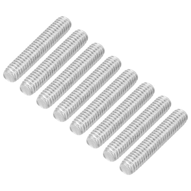 Uxcell 16Pack M4 x 20mm 0.7mm Pitch 304 Acero Inoxidable Varillas Roscadas Completamente