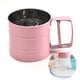 thumbnail image 2 of Tamiz de harina Melostu semiautomático de acero inoxidable rosa, 2 of 7