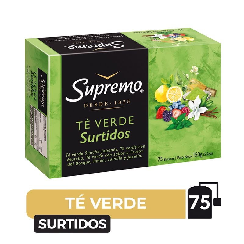 Té Verde Surtidos Caja 150 g Supremo
