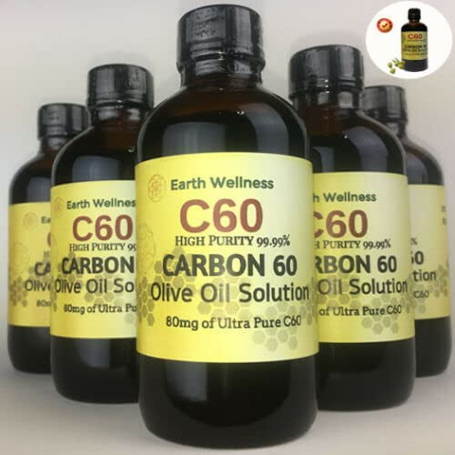 Solución de aceite de oliva C60 Earth-Wellness 100 ml, 99,99 % de pureza