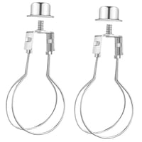 Magideal - 1 Par De Lámparas De Pantalla, Adaptador De Clip De Bombilla Con Soporte De Fijación, Convertidor De Piezas De Ajuste Para Luz De Techo, Lámpara Están Plata