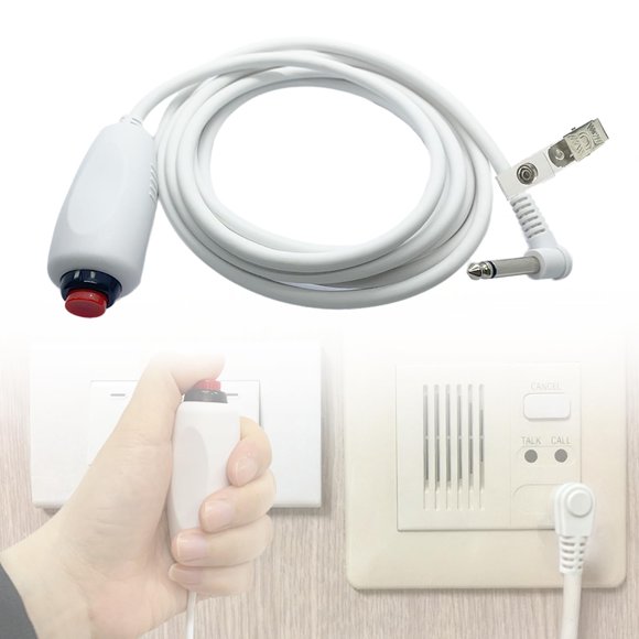 Cable de llamada de enfermería BAOZENP 3 m con botón rojo y conector de 6,35 mm