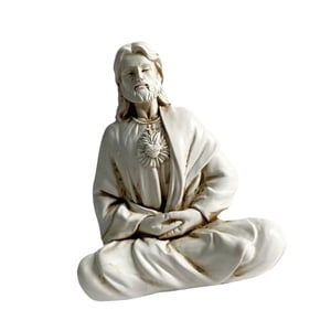 Bothyi - Estatuilla De Jesús Meditando Colección Decorativa Tradicional De Navidad 4.3X3.5 Pulgadas