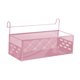 thumbnail image 3 of Cesta De Almacenamiento Colgante De Hierro Para Mesita De Noche, Ideal Para Dormitorios, Apartamentos Y Literas, Color Rosa, 3 of 5
