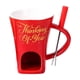 thumbnail image 1 of Taza Para Fondue De Chocolate Con Tenedor, Taza Personal Para Derretir Queso Para Fiestas, Camping, Alfabeto Rojo, 1 of 5