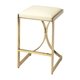 thumbnail image 1 of Taburete Offex, moderno, sin respaldo, de piel sintética, dorado, 1 of 4