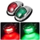 thumbnail image 1 of Luz de navegación de barco Luz de proa roja y verde led montaje vertical 1 par (plata de electroplaca al vacío), 1 of 3