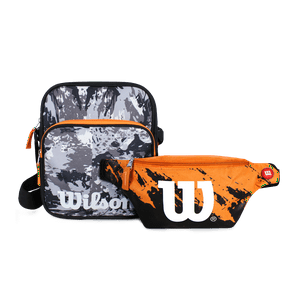 Pack Wilson Bandolera Jarbinks Negro-Gris + Banano Apolo Orange
