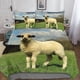 thumbnail image 1 of Funda nórdica con estampado de ovejas y fundas de almohada. Juego de ropa de cama con estampado 3D y cierre de cremallera. Diseño único. Antialérgico. Funda de edredón con bonitos animales., 1 of 3
