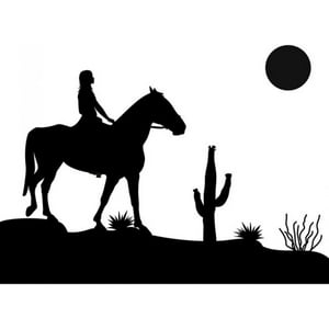 Rienda Libre Graphics - Decomural Horse Desert Cactus Ws-18859