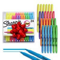 Juego De Iluminadores Sharpie Pocket Con Punta Cincel, 24 Colores