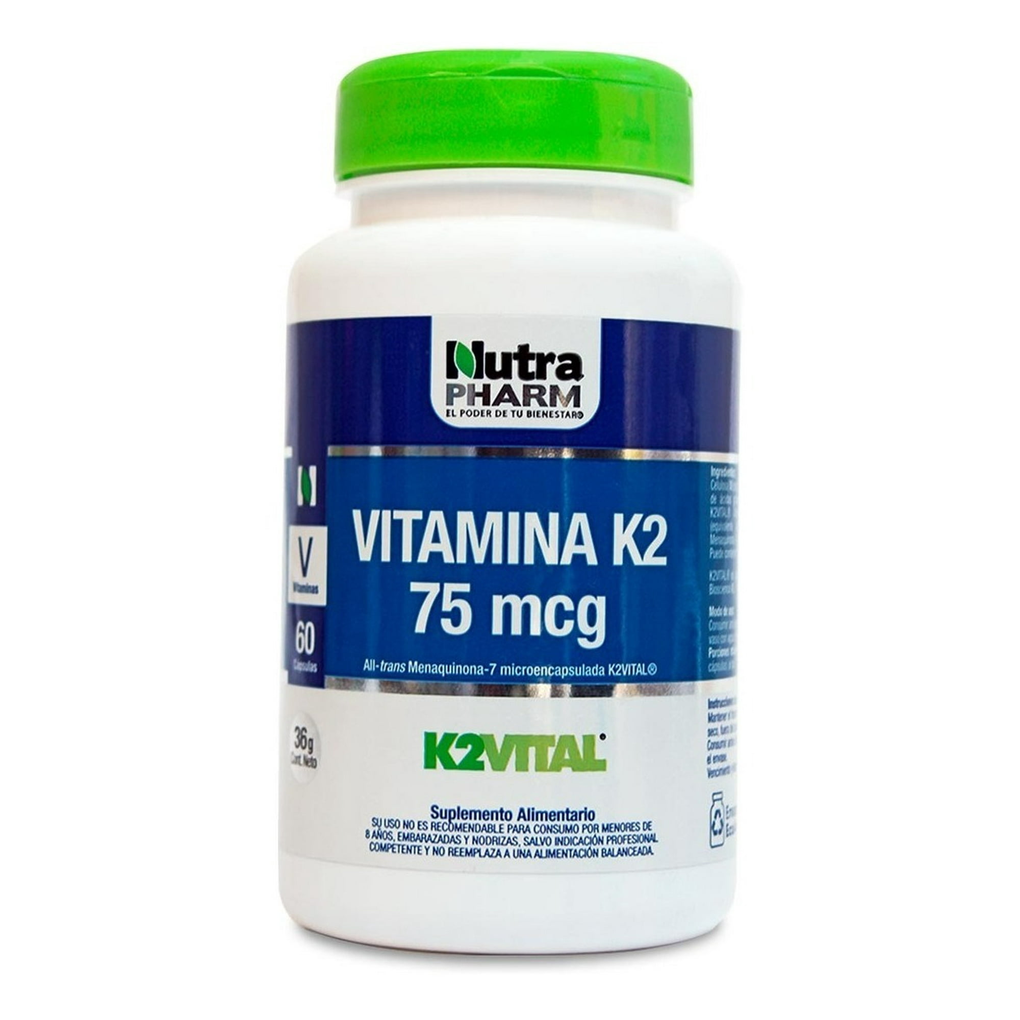 Vitamina K2 60 Cápsulas Nutrapharm