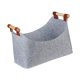 thumbnail image 2 of Bolsa De Fieltro Con Mango De Madera Bolsa De Asas Para Troncos De Barbacoa Engrosada Para Acampar 40 Cm X 22 Cm X 27 Cm Gris, 2 of 5
